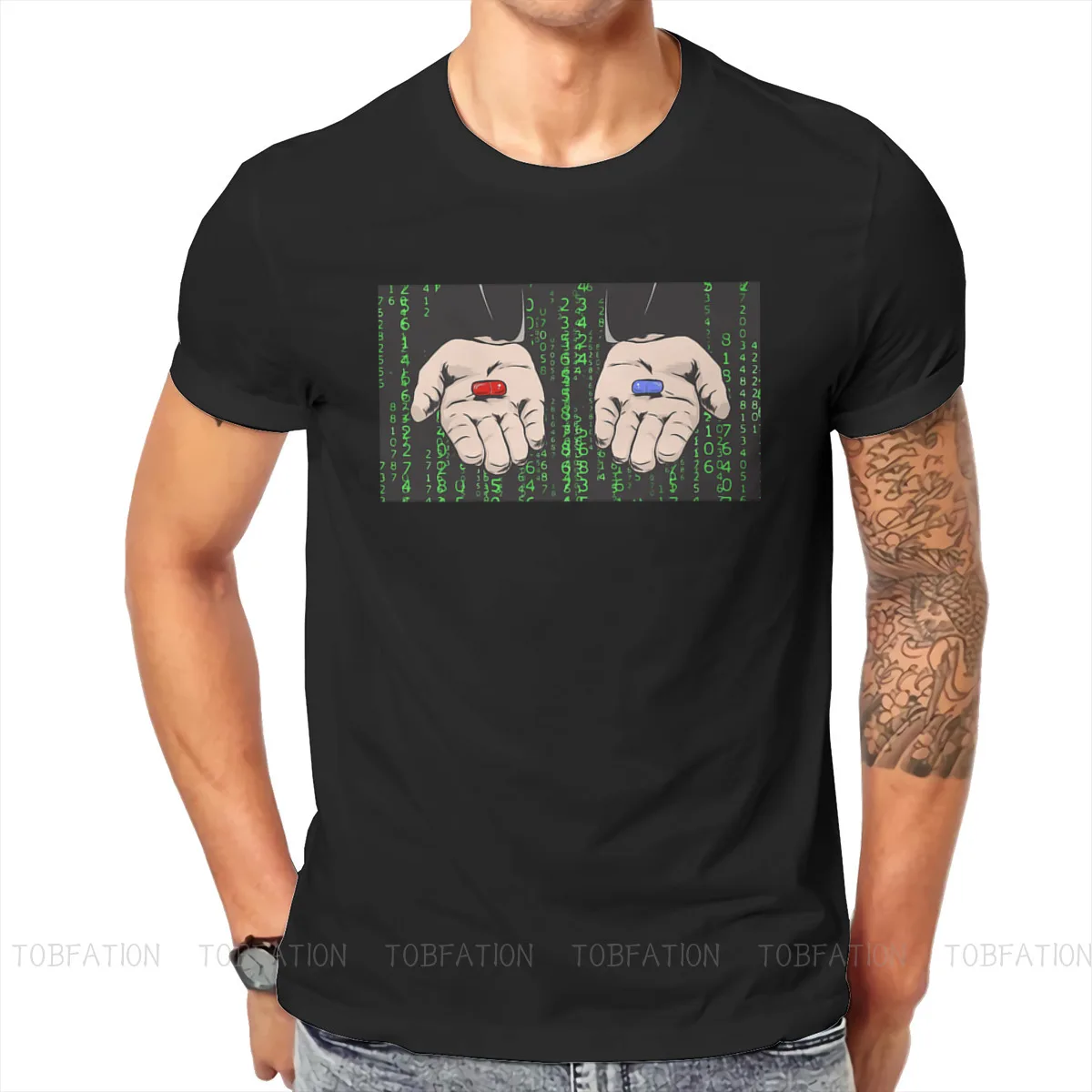 Футболка мужская из чистого хлопка с принтом Матрица Нео Андерсон морфеус фильм