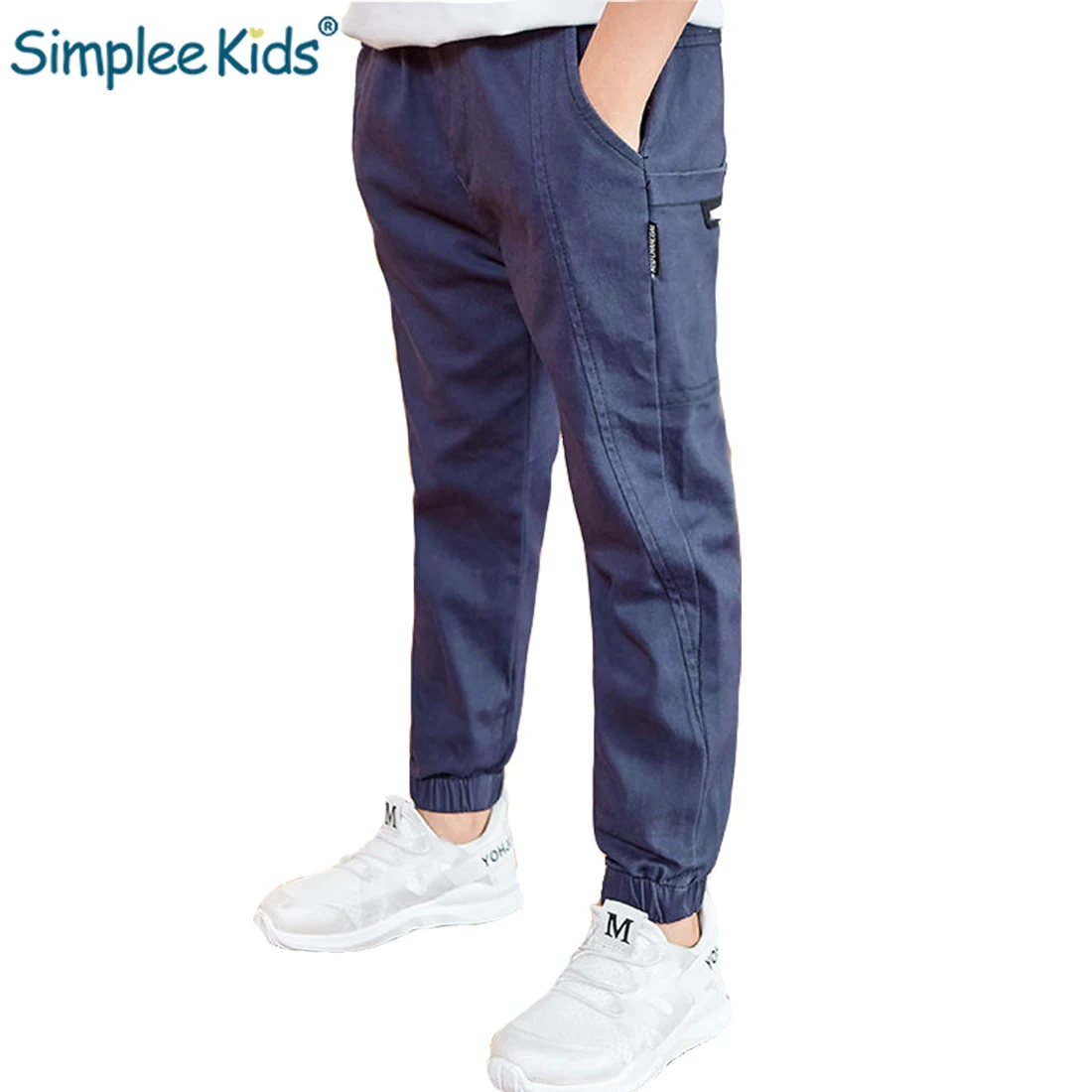 Simplee/детские спортивные штаны для подростков хаки армейский зеленый синий цвет