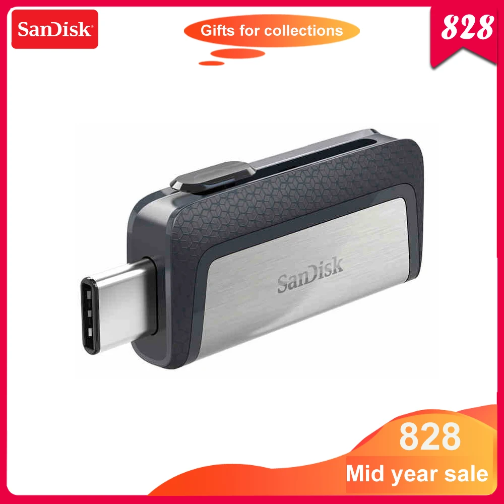 SanDisk SDDDC2 Экстремальный тип-c USB 3 1 32 Гб 128 64 двойной OTG флэш-накопитель 256 ГБ