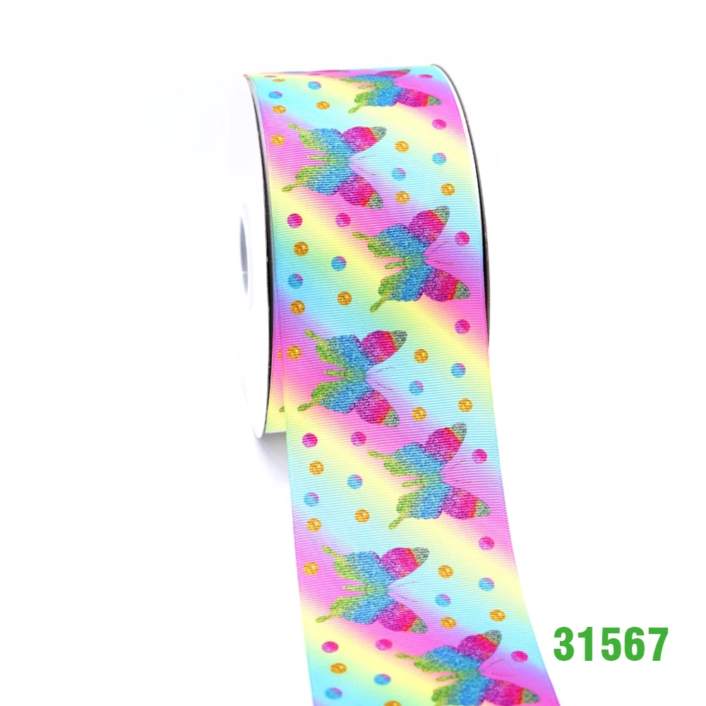 31567 50 ярдов мультфильм напечатанный grosgrain ленты 31563 - Цвет: 31567