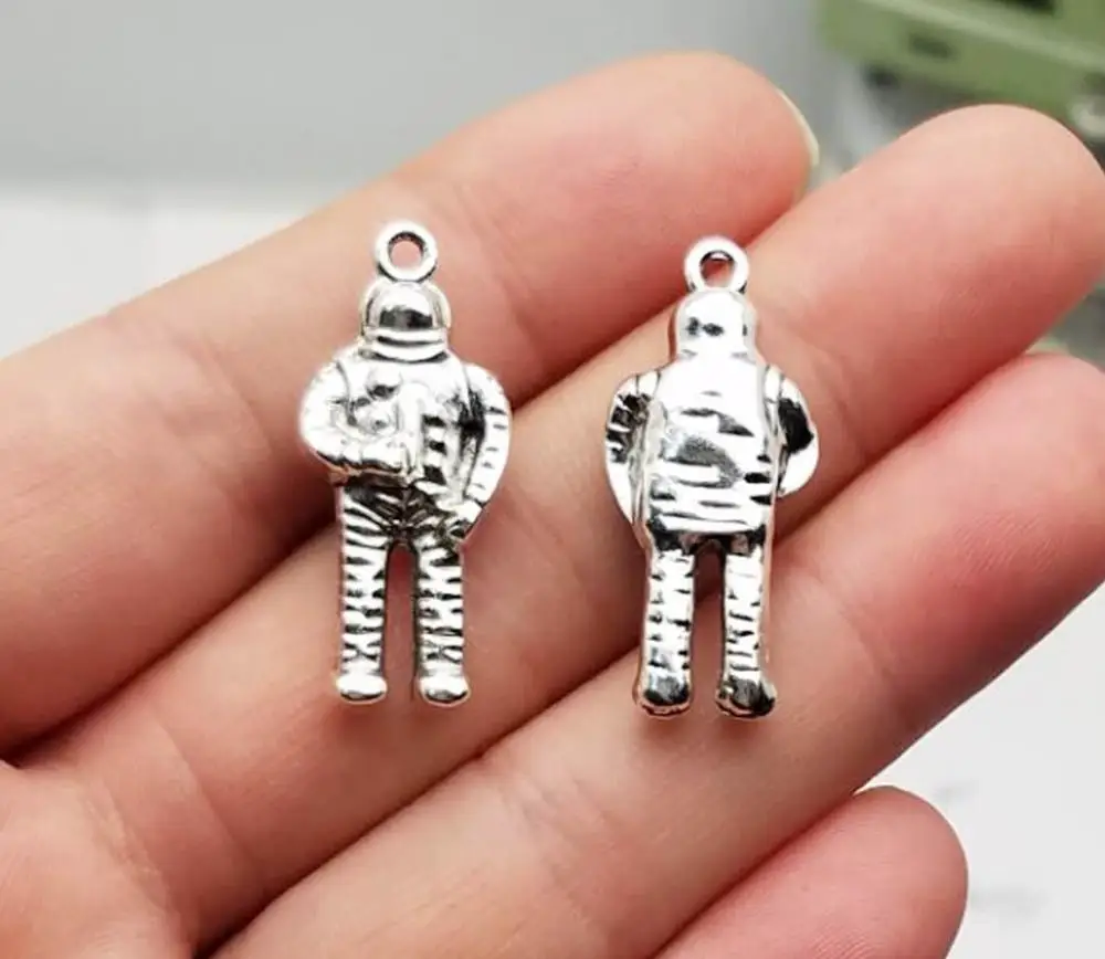 5 шт./партия-28x11 мм посеребренные подвески в античном стиле астронавт Подвески для Diy брелок принадлежности для изготовления ювелирных изделий фурнитура Аксессуары