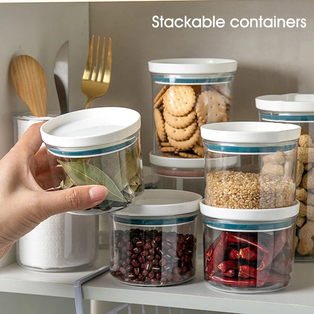 

Transparent Candy Jar Spices Jars Cookie Jar Food Storage Container Kitchen Storage Box Jars With Lids Sealed Ring Bottles