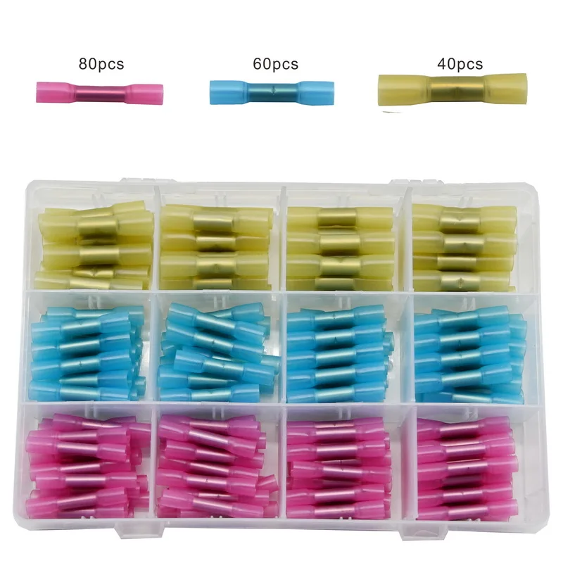 180 шт. красный/синий/желтый микс термоусадочные трубки кабель рукав Обёрточная
