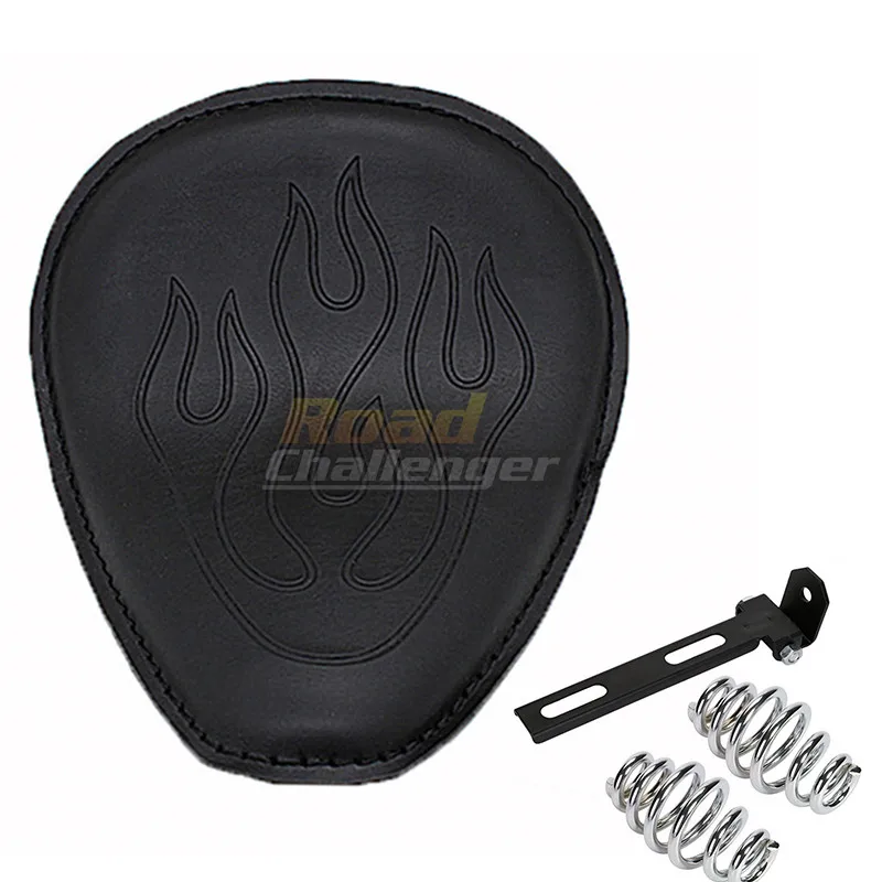 

3 inch 3" Leather Motorcycle Sportster Chopper Bobber Custom Solo Spring Bracket Seat