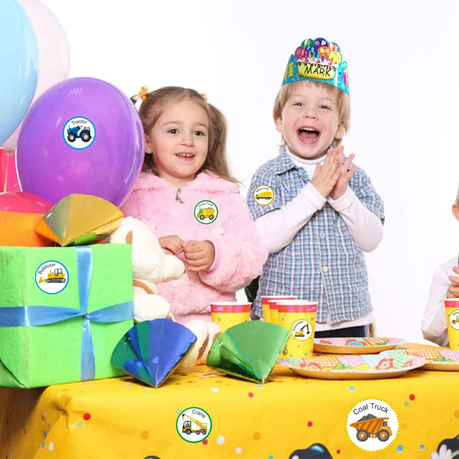 Наклейки для детей с грузовиком 500 шт. Стикеры скрапбукинга награды строительная