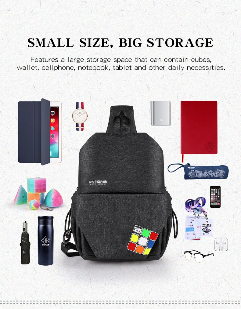 

Qiyi Backpack Bag Professional chest bag For 2x2 3x3x3 4x4 5x5 6x6 7x7 8x8 9x9 10x10 Magic Puzzle Cubing Speed Toys Gift