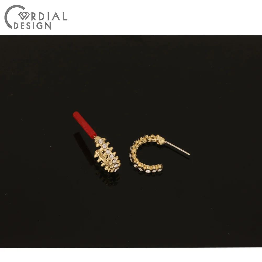 

Cordial Design 50Pcs 13*15MM Jewelry Accessories/Hand Made/Hook Shape/DIY/Rhinestone Earrings Stud/Jewelry Findings & Components