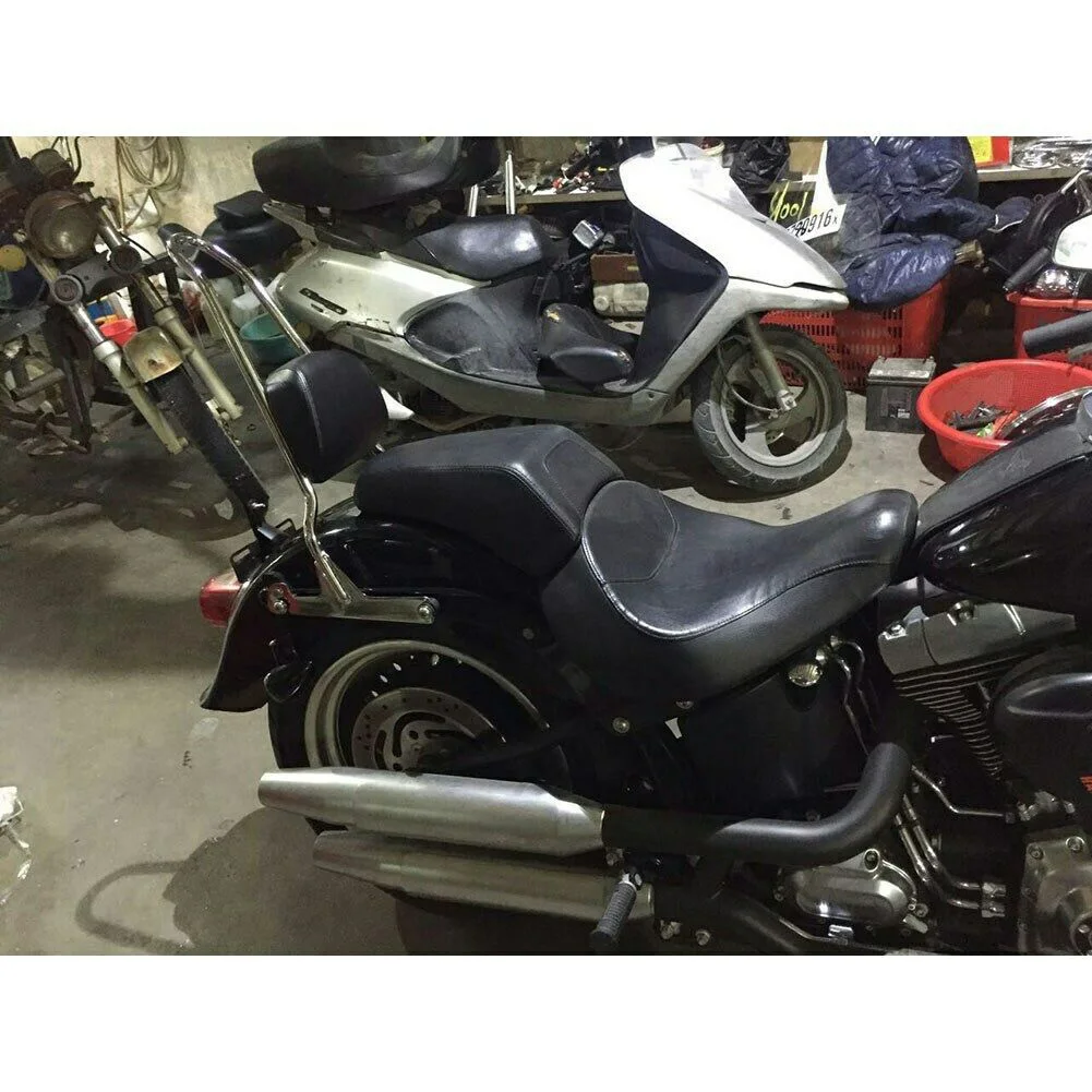 

New Motorcycle Passenger Rear Sissy Bar Backrest For Harley Sofitail Models 2006-2010 2011 2012 2013 2014 2015 Black