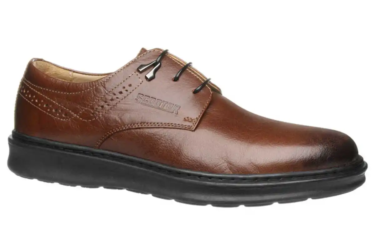 

Scooter - Man Comfortable Summer Genuine Leather Casual Sport Shoes RED BROWN