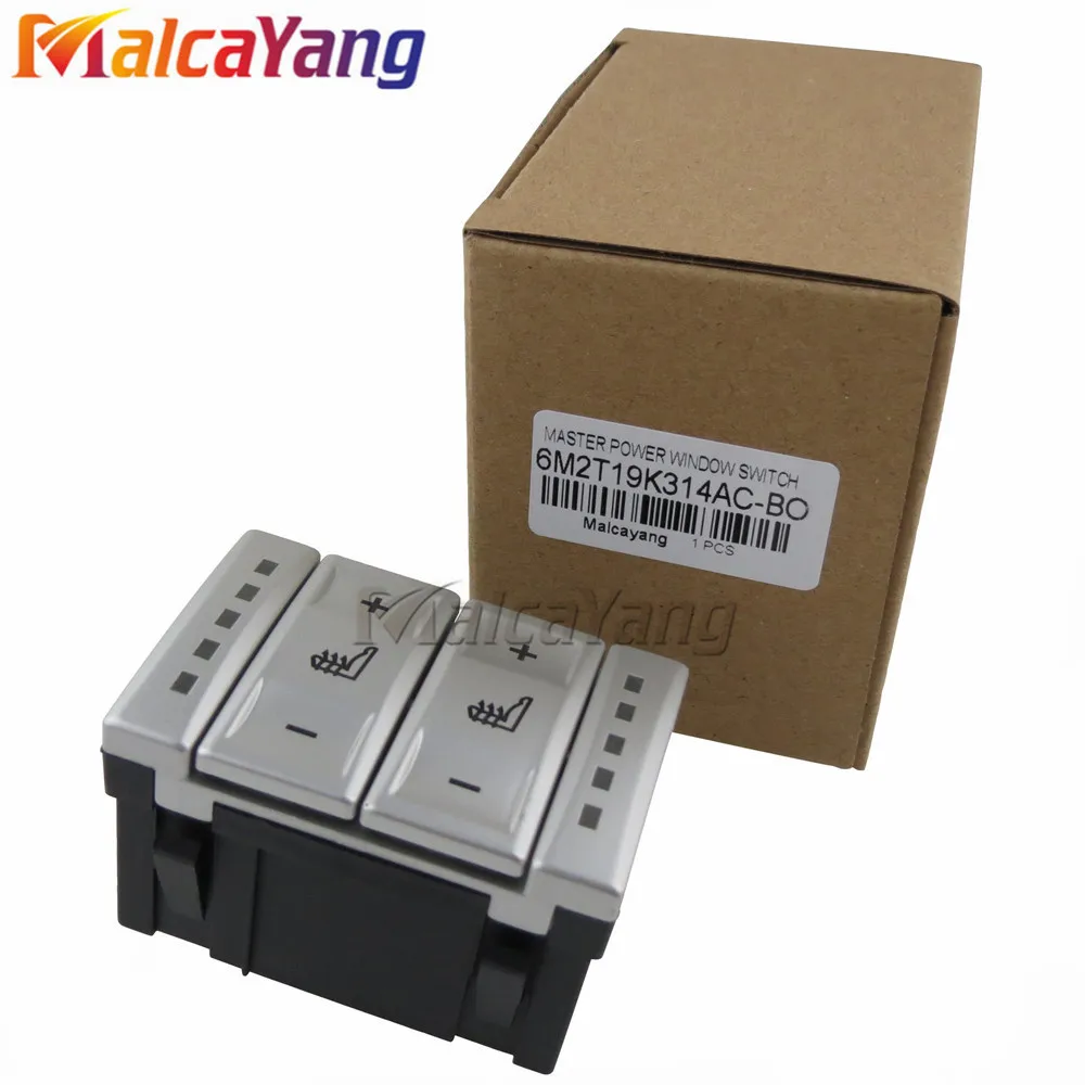 Новый серебристый переключатель управления кнопками подогрева сидений OEM 6m2t 19k329