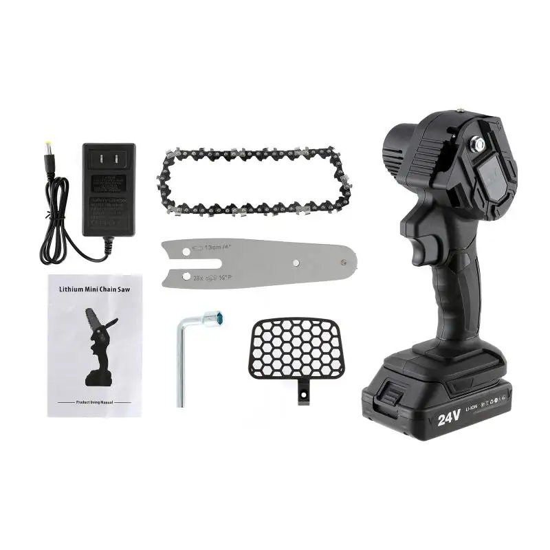 

Portable Electric Pruning Saw with Lithium Battery Rechargeable Mini Cordless Electric Saw Woodworking Chain Saws Garden Logging