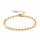 Браслет из нержавеющей стали, женский браслет с бусинами для женщин, мужчин, ювелирные изделия, браслет для пар, браслет с подвесками украшения, аксессуары в подарок