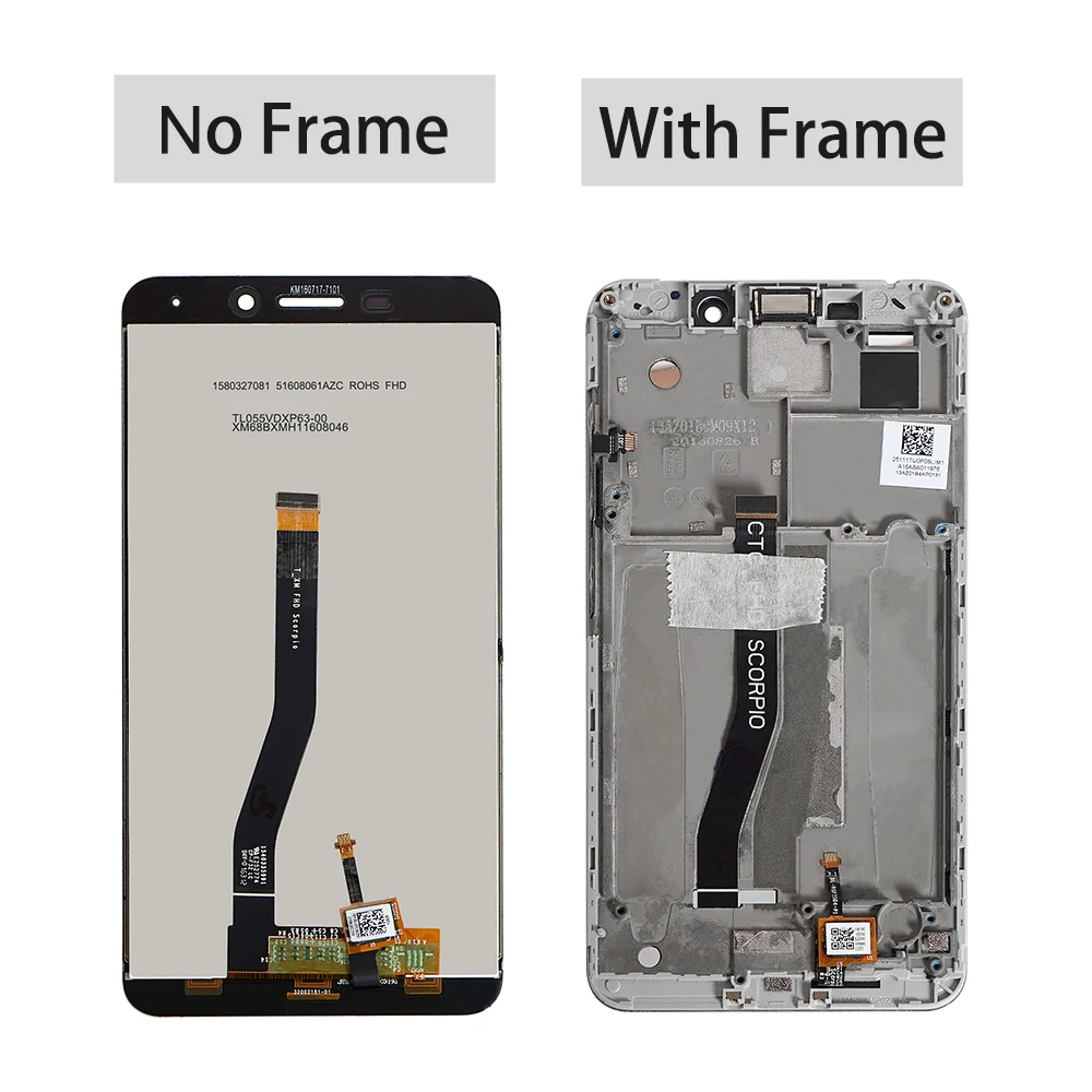ЖК дисплей 5 дюйма для Asus Zenfone 3 Laser ZC551KL Z01BD сенсорный экран с рамкой ASUS ZenFone3