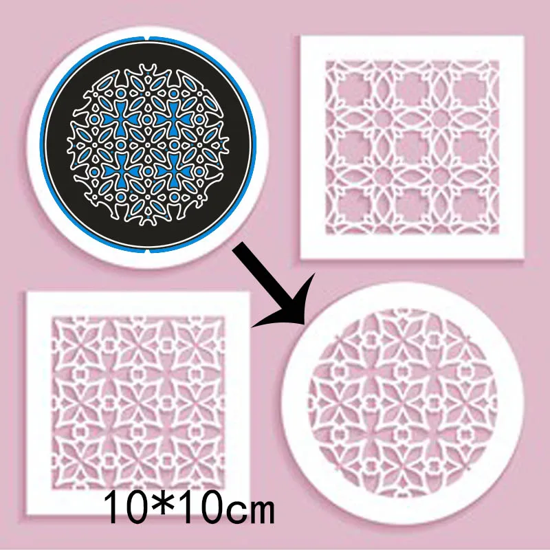 

New Metal Cutting Dies Hollow Circle For Card DIY Scrapbooking stencil Paper Craft Album template Dies 10*10cm