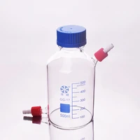 reagent bottleblue screw coverheavy wallupper and lower detachable small nozzle gl14mmborosilicate glass500mlplastic lid