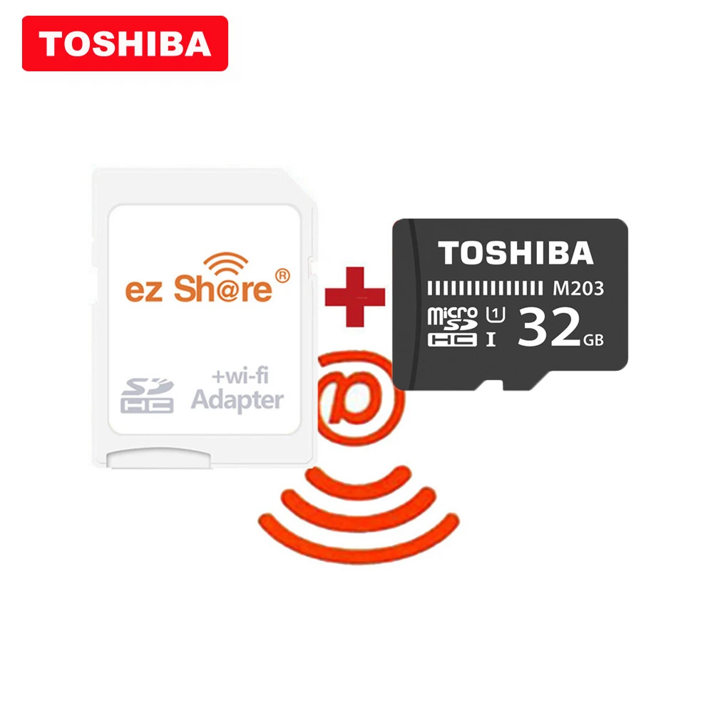 Беспроводной Wi Fi адаптер ezshare карта памяти Micro SD TOSHIBA M203 C10 16 ГБ 32 64 128 стандарта TF