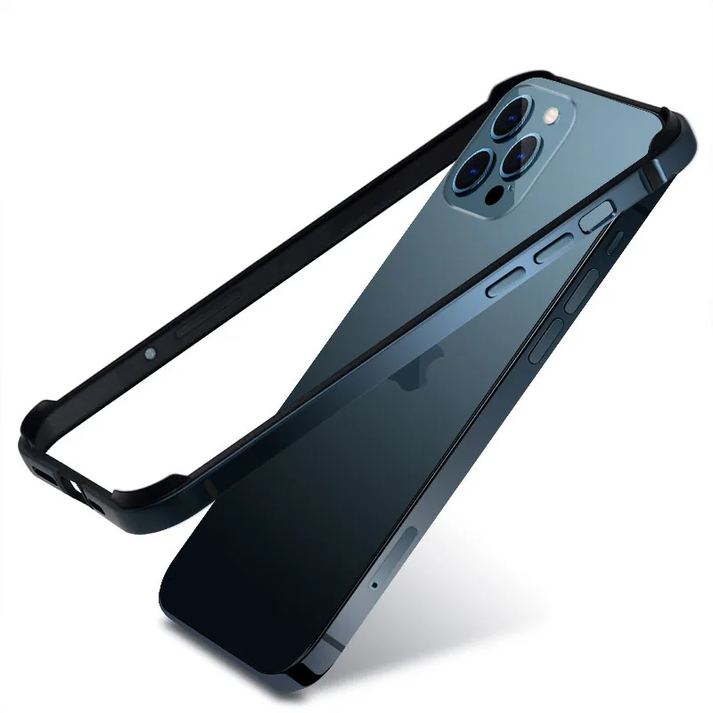 Чехол-бампер для iPhone 13 12 Mini 11 Pro Max 12Pro 11Pro XR XS металлический силиконовый синий