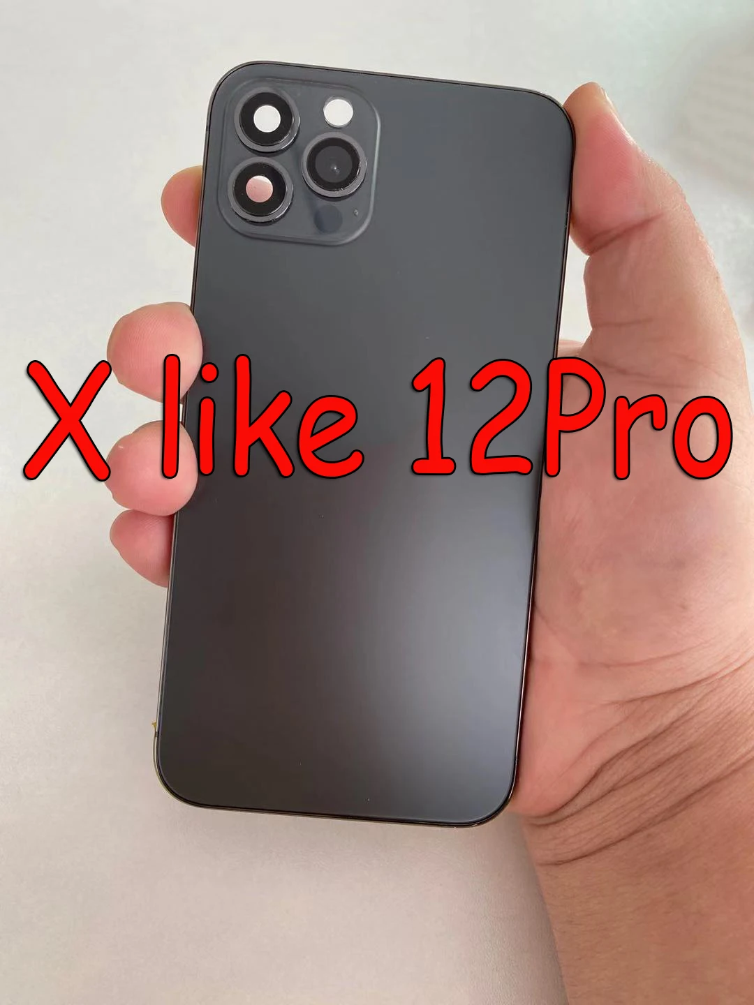 

Новейшая задняя крышка ЕСС для корпуса iPhone X, например, 12 Pro, для корпуса iPhone X, конвертируется в 12 Pro с бесплатным чехлом + кнопками