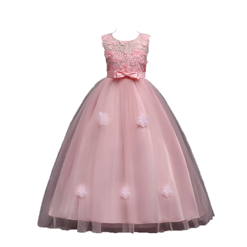 Одежда для маленьких девочек Новинка 2020 года Платья без рукавов с жемчужинами на