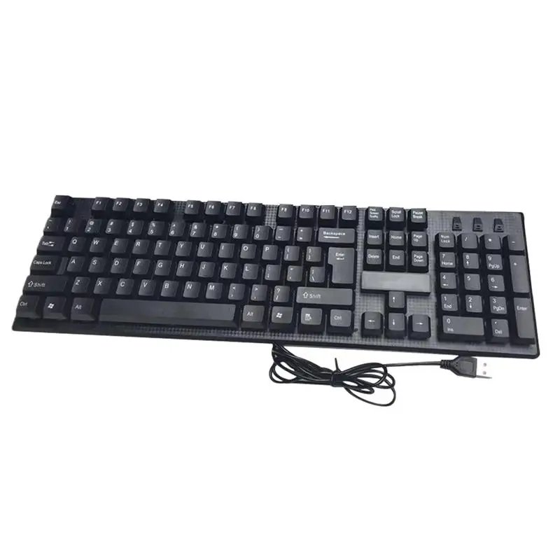 

USB Wired Keyboard Full Size Keyboard English Wired Compact Keyboard Supply