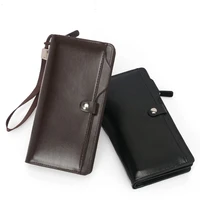 2019 luxury brand men wallets long men purse wallet male clutch leather zipper wallet men business male coin purse card holder