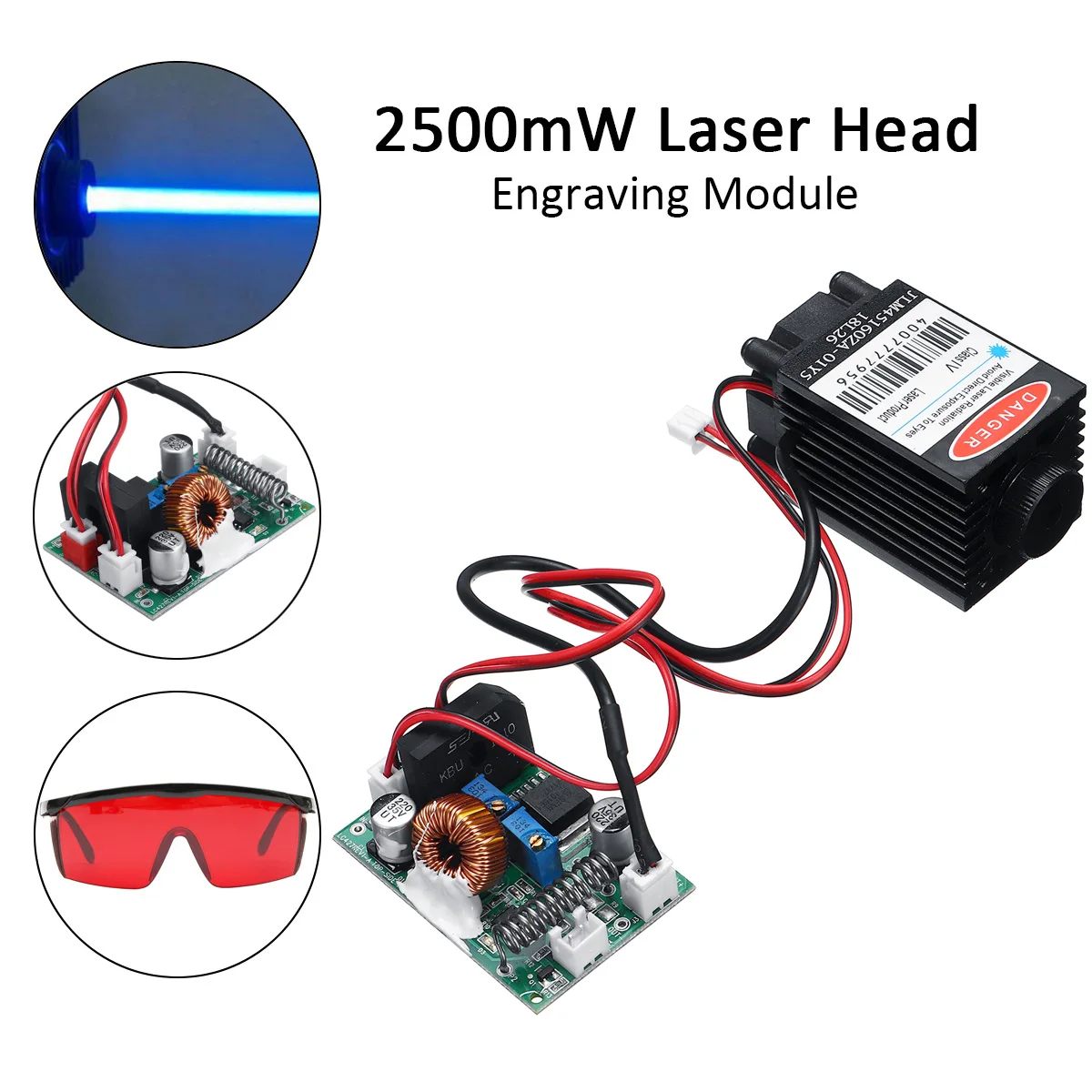 450nm 2500 мвт высокое Мощность фокусировки синий лазерный модуль ttl 12V DIY режущий лазер cnc гравер аксессуары 2,5 W лазерная головка+ очки
