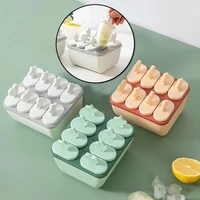 new arrival 8 cavity reusable plastic mini ice pops mold ice cream maker popsicles molds baby diy food supplement tool