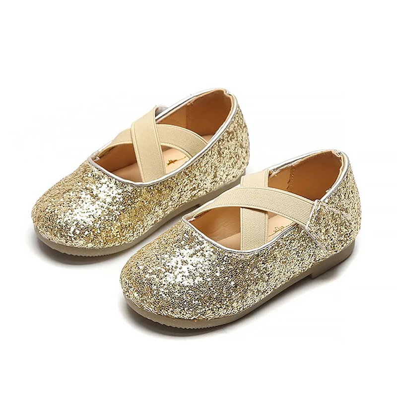 Балетки на плоской подошве для маленьких девочек с перекрестной шнуровкой