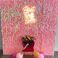 irredescent pink sequin shimmer wall backdrop decorative background panel interlocking live lush decor shower luxury 3d rainbow
