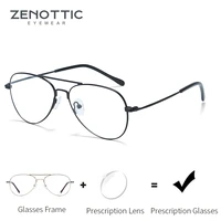 zenottic prescription progressive eyeglasses men pilot anti blue light photochromic glasses myopia hyperopia optical eyewear