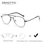 Очки ZENOTTIC мужские фотохромные, прогрессивные очки-авиаторы по рецепту, с защитой от сисветильник, для близорукости и дальнозоркости