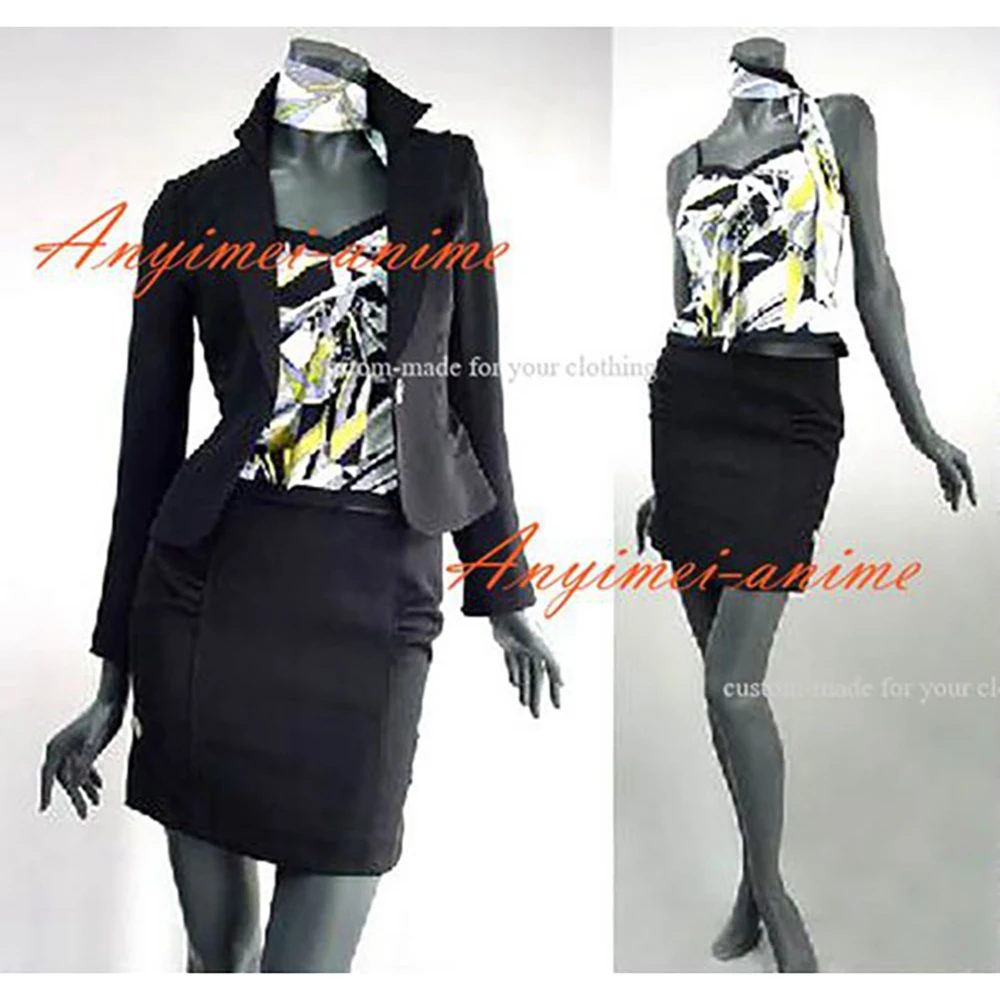 

fondcosplay Women's Skirt Suit The Business black cotton jacket skirt Cosplay Costume CD/TV[CK925]