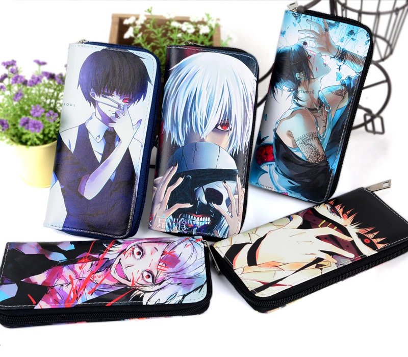 Длинный кошелек с принтом канеки Кена из аниме Токийский Гуль 1 шт. на молнии