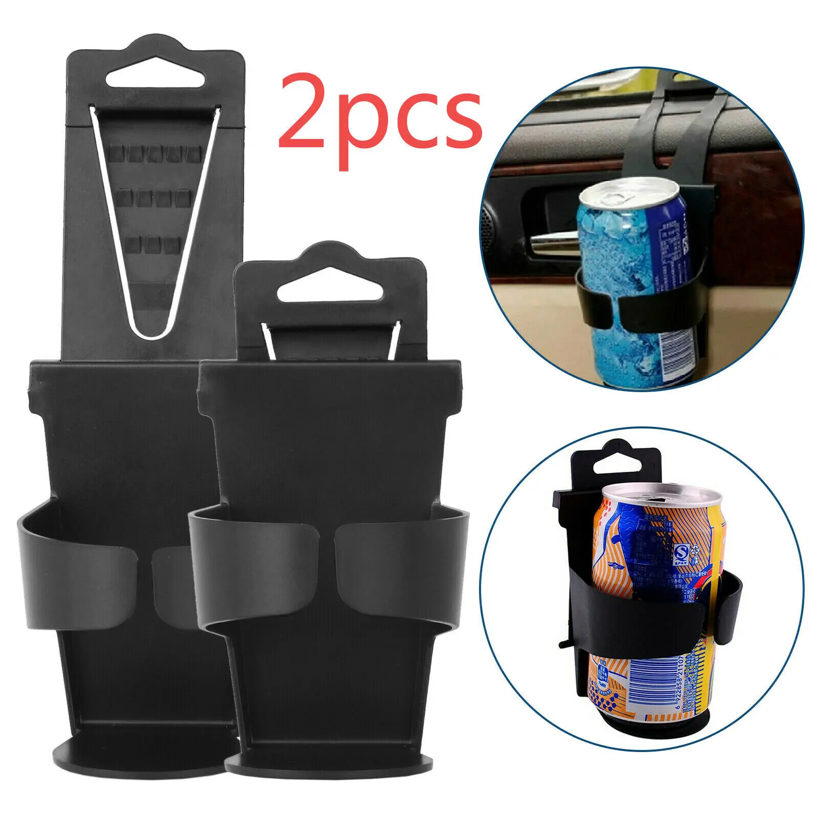

Universal Holder Bottle With hooks ABS plastic 2Pcs Door Hanging Beverage