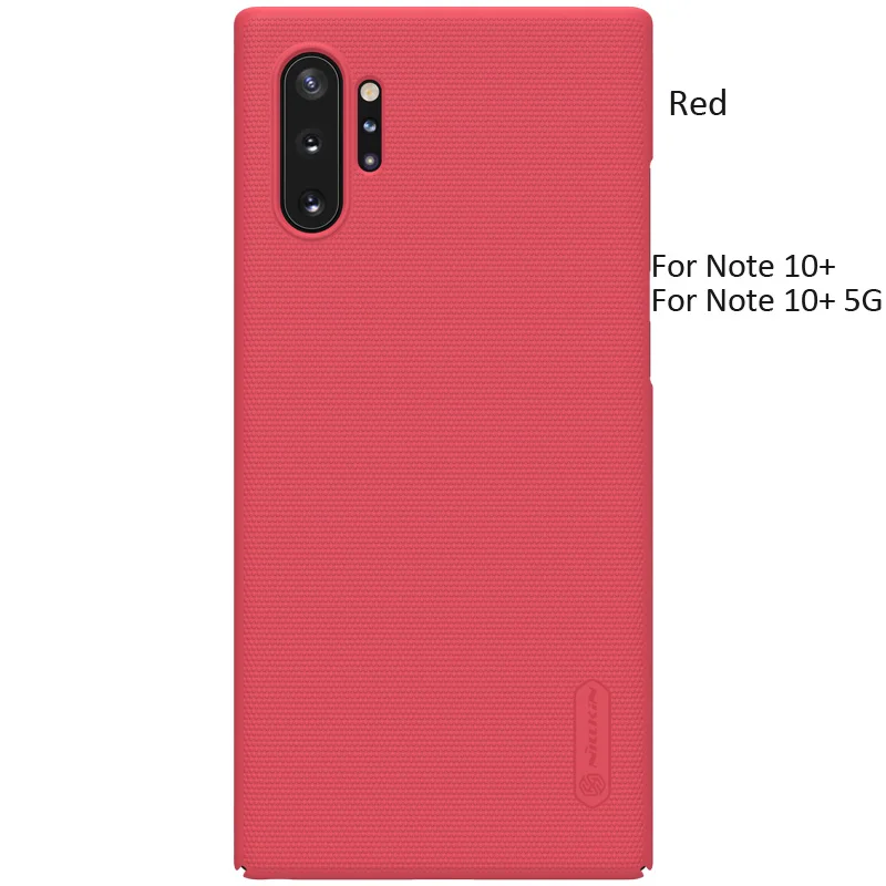 Red Nillkin матовый защитный чехол для samsung Galaxy Note 10 Plus Жесткий пластиковый Чехол Note10 - Цвет: Red