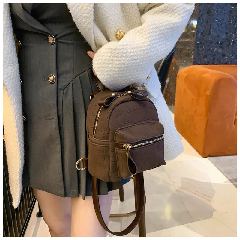 

Women Backpack Handbag Female Shoulder Bag School Bag Ladys Travel Rucksack Solid Color Waterproof Girls Daypack