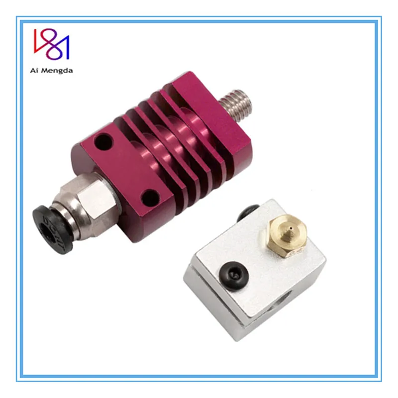 Красный hotden штранг-прессования печатающей головки комплект сборный экструдер 1 75