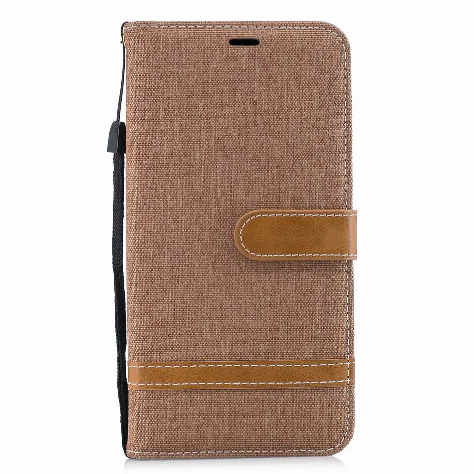 Brown В ковбойском стиле из джинсовой ткани кожаные чехлы для samsung J6 J4 J2 Pro A6 A8 плюс A5 A3 A530 J330 J530 J3 J5 S7 S8 S9 плюс Чехол P07F - Цвет: Brown
