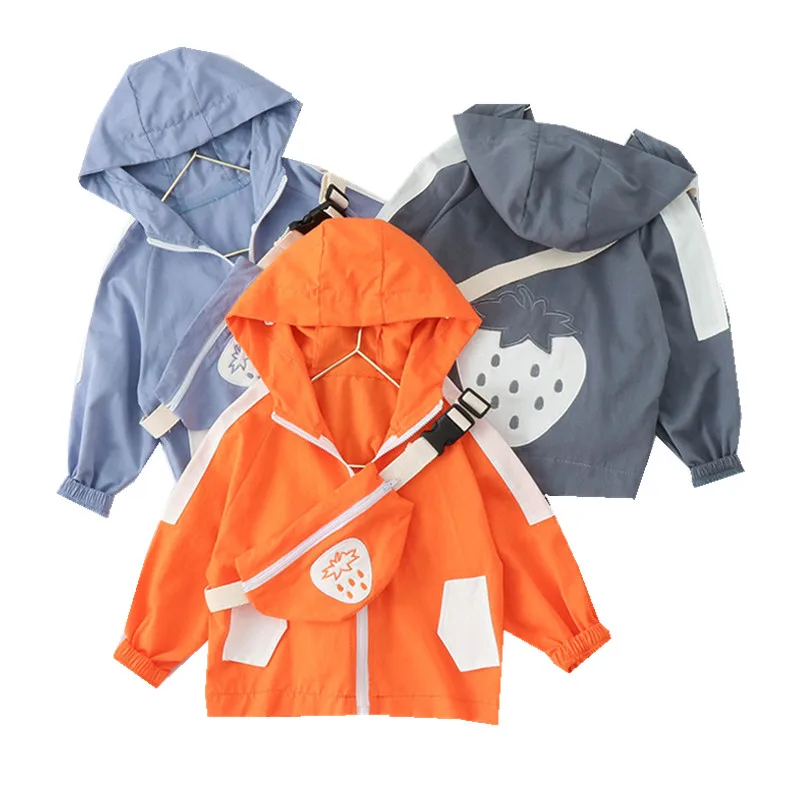 

Spring Boy's Windbreaker Autumn Girl's coat Long sleeve Toddler Hooded jacket sports infant clothes Casual Children's jacket