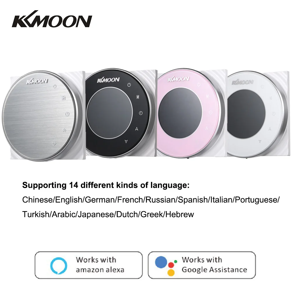 KKmoon термостаты цифровой термостат для нагрева воды WiFi соединение Голосовое управление сенсорный экран Домашний комнатный контроль температуры Лер