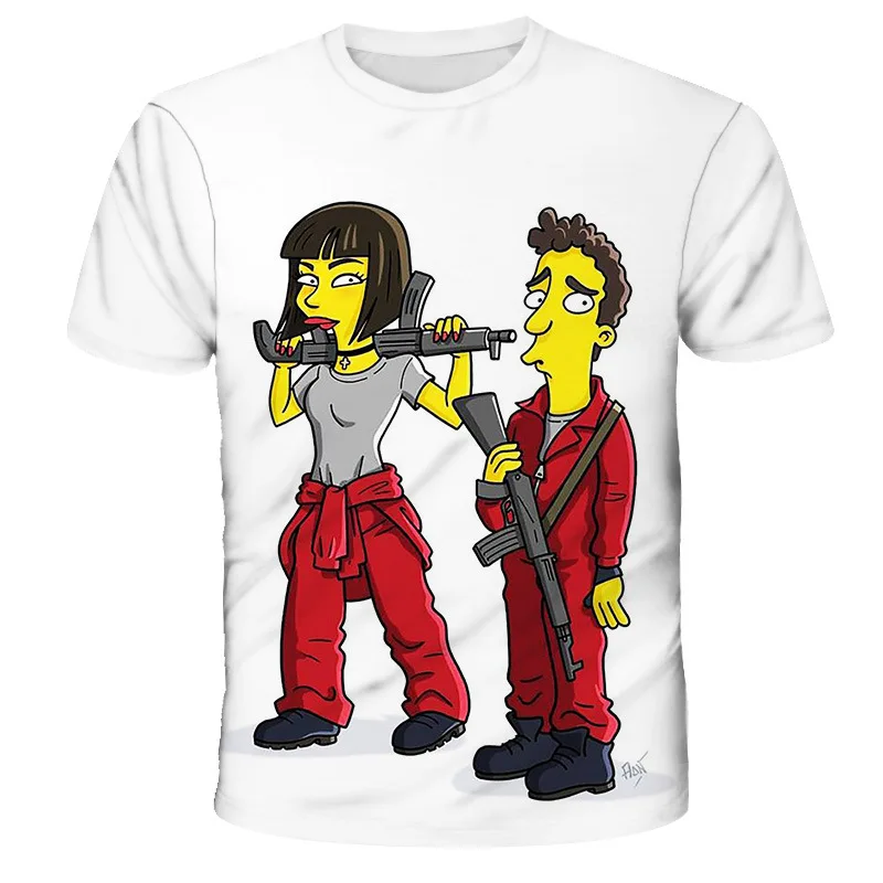 Летняя Детская футболка с мультипликационным домиком для банкнот 3D топ коротким