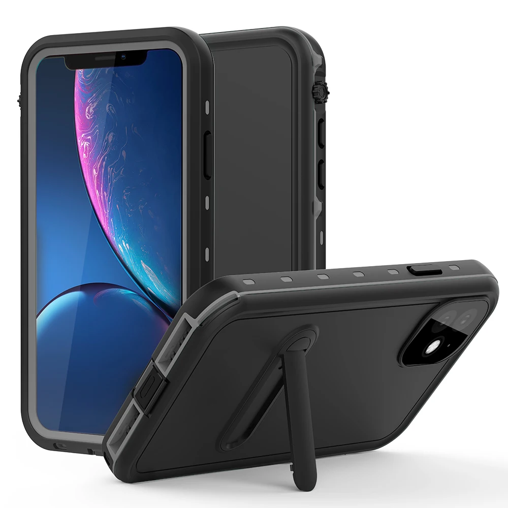 Водонепроницаемый чехол для iPhone 11 Pro Max 12, с полным покрытием, с защитой 360 градусов, подводная защита IP68, водонепроницаемая Подставка для сотового телефона
