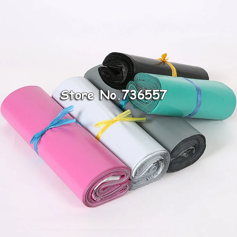 100 шт./лот пластиковые самозапечатывающиеся пакеты-конверты Для курьерского