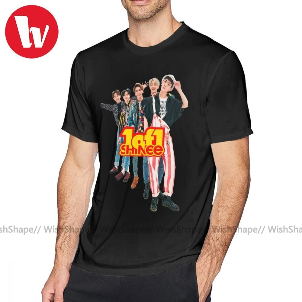 Nct футболка SHINee 1of1 Классическая из 100 хлопка с графическим коротким рукавом для