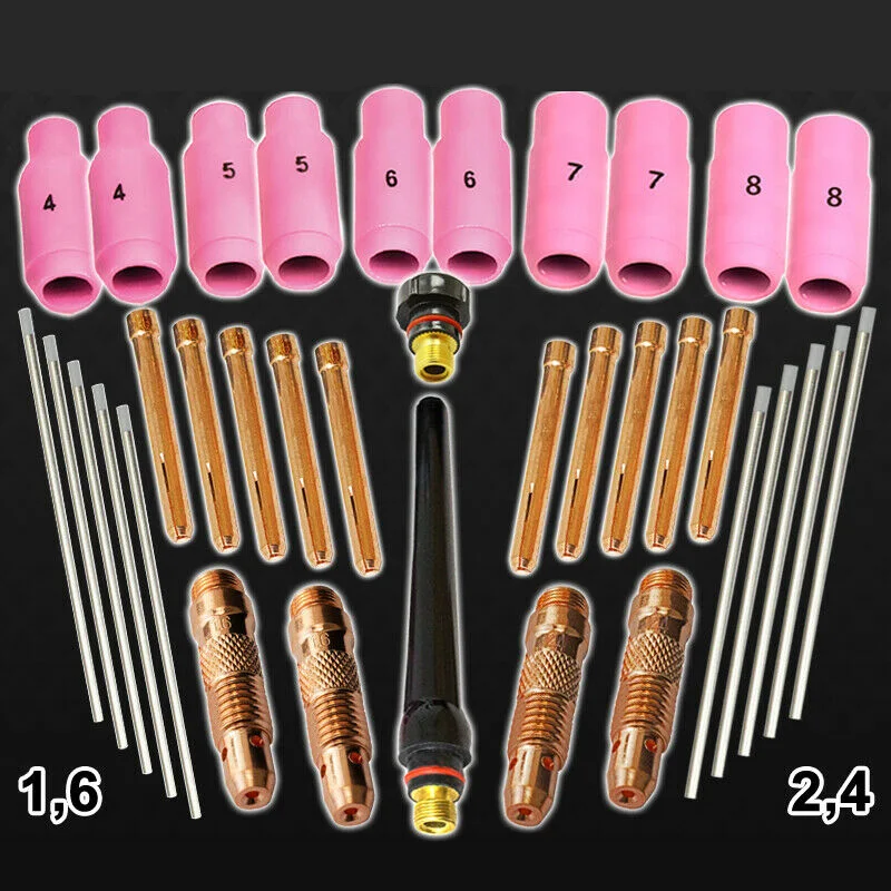 TIG износ запасной сварочный аппарат факел инструмент газовая Насадка 36 шт./компл.