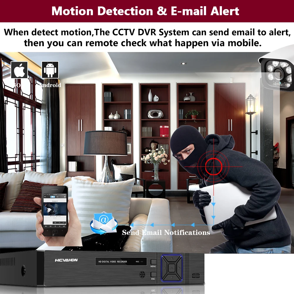HCAHDN 5MP H.265 16CH POE камера видеонаблюдения системы безопасности DVR комплект Открытый