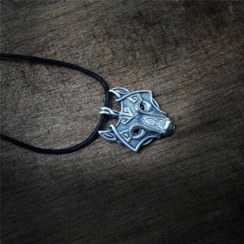 JETTINGBUY волк Kopf Halskette новый амулет викингов Подвеска Ожерелье Norse подвеска в виде