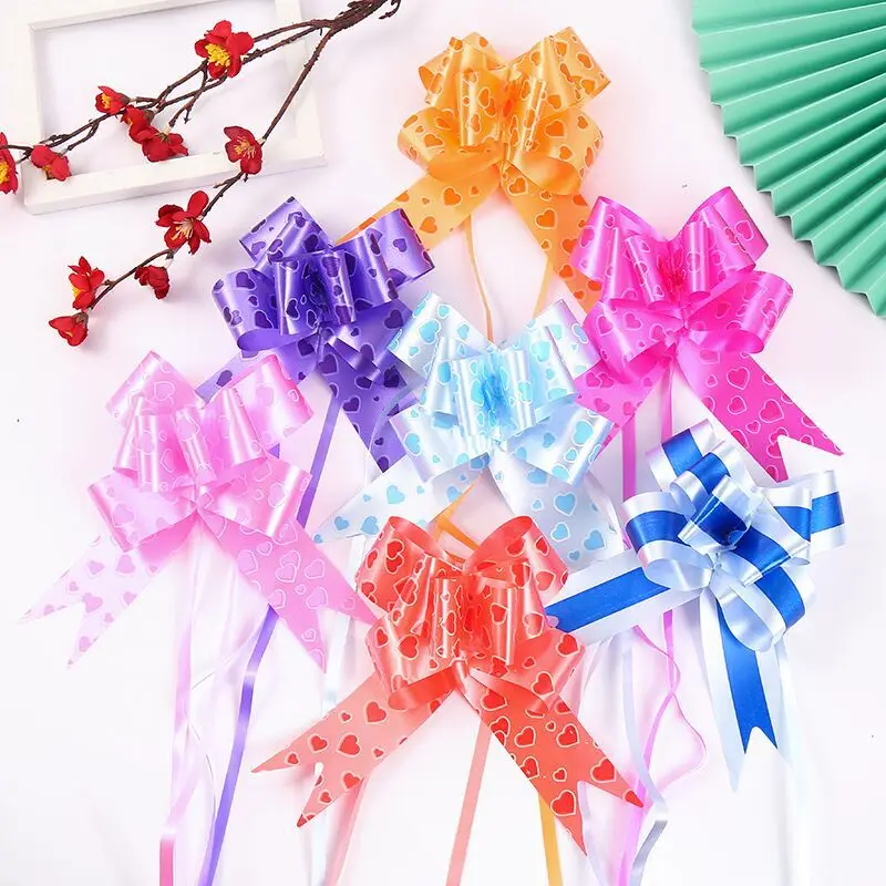 

10Pcs Bows Pull Gift Knot Ribbon Gift Box Wrapping Bow Ribbon Birthday Wedding Valentine's Day New Year Decor Party Supplies