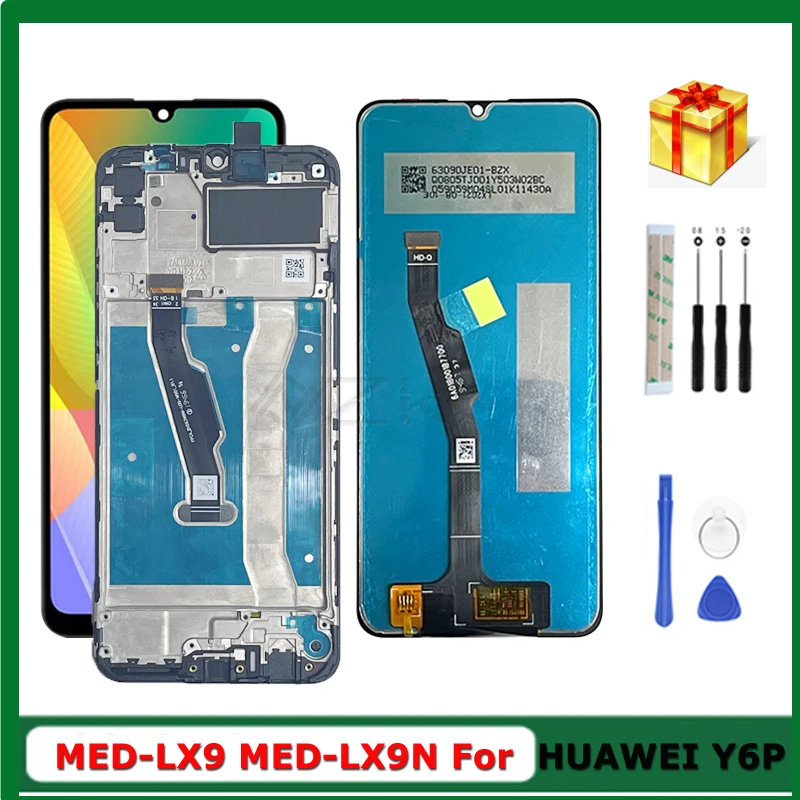

6.3" Y6P 2020 Touch Screen For Huawei Honor 9A LCD MOA-LX9N + Frame For Enjoy 10E MED-LX9 MED L29 Display Digiter Assembly Parts