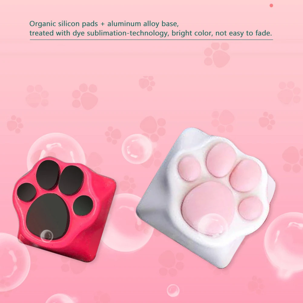 Personality Soft Feel Keycap for Mechanical Keyboard 3D Silicone Artisan Cat Paw Pad Aluminum Alloy Base Switches | Компьютеры и офис